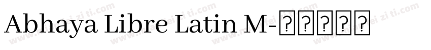 Abhaya Libre Latin M字体转换